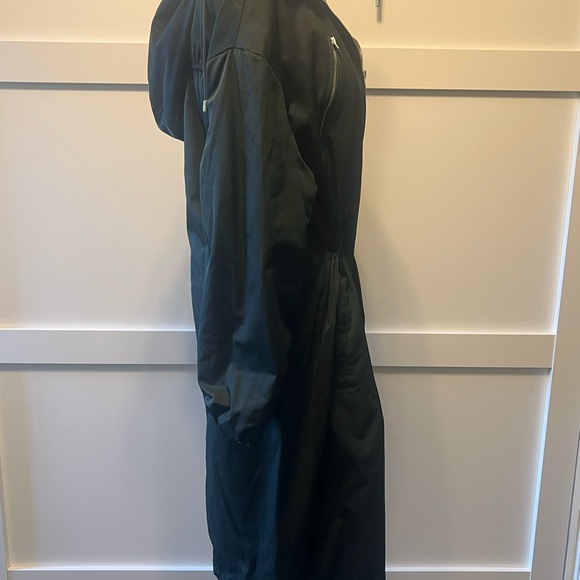 TRF Outerwear (ZARA) Long Zip Modern Trench Coat Size S/M - Picture 2 of 8